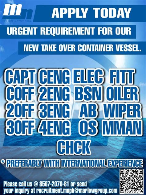 marlow navigation vacancies philippines|Marlow navigation philippines Full Time Jobs .